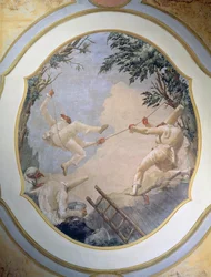 Pulcinella auf einer Schaukel, 1797